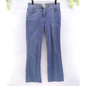 St. John Sport by Marie Jeans Straight Leg Stretch Blue Denim Luxury Sz 8